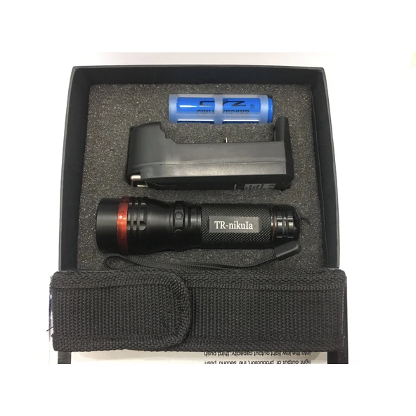 Beyaz Led Işıklı ,şarjlı Pil,şarj Cıhazlı El Fener 620 - 2