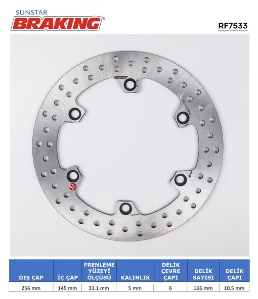 HONDA XLV 1000 CBR 1100 XX YUVARLAK ARKA FREN DİSKİ 1000cc 2004-2011 ürün görseli