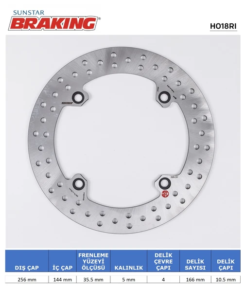 HONDA XRV 750 A.TWIN 750 XLV VARADERO YUVARLAK ARKA FREN DİSKİ 1990-2002 ürün görseli