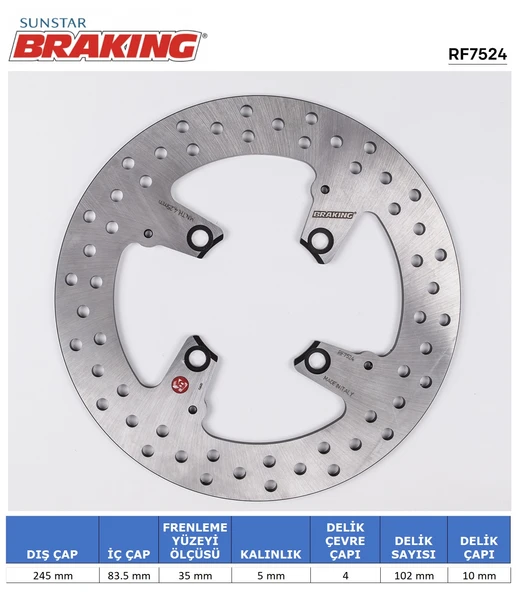 DUCATI YUVARLAK ARKA FREN DİSKİ DUCATI SUPERSPORT S 937cc 2017-2020 ürün görseli