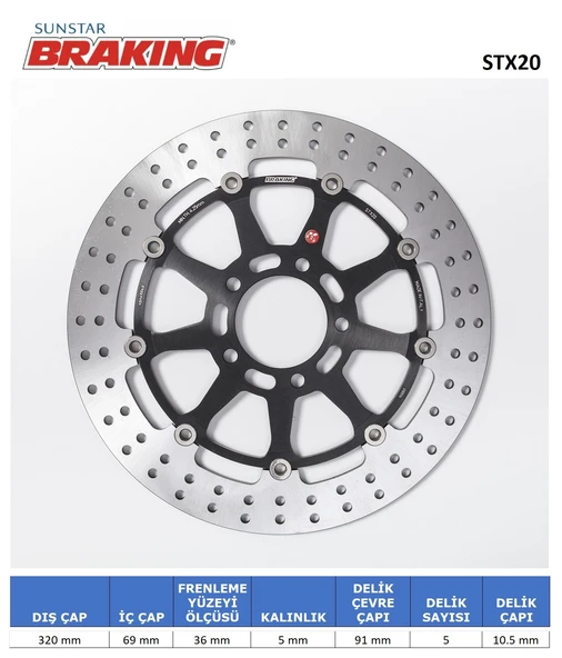 SUZUKI YUVARLAK ÖN FREN DİSKİ SUZUKI TL S 1000cc ÖN İKİ TAKIM KULLANIR 1997-2001 ürün görseli