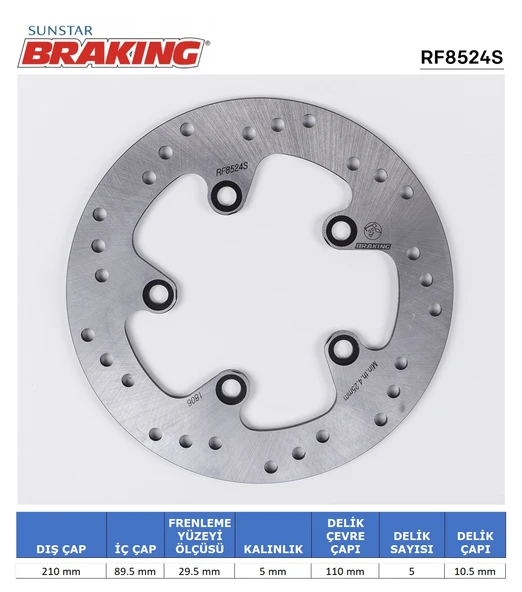 SUZUKI BURGMAN 400 YUVARLAK ARKA FREN DİSKİ ürün görseli