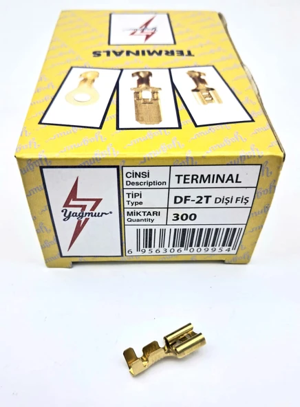 DF2T TIRNAKLI DİŞİ FİŞ 1 KUTU = 300 ADET UNIVERSAL cc - 1