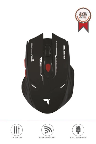 Torima TM-20 Siyah Çift Modlu Kablosuz Oyuncu Mouse Fare ürün görseli
