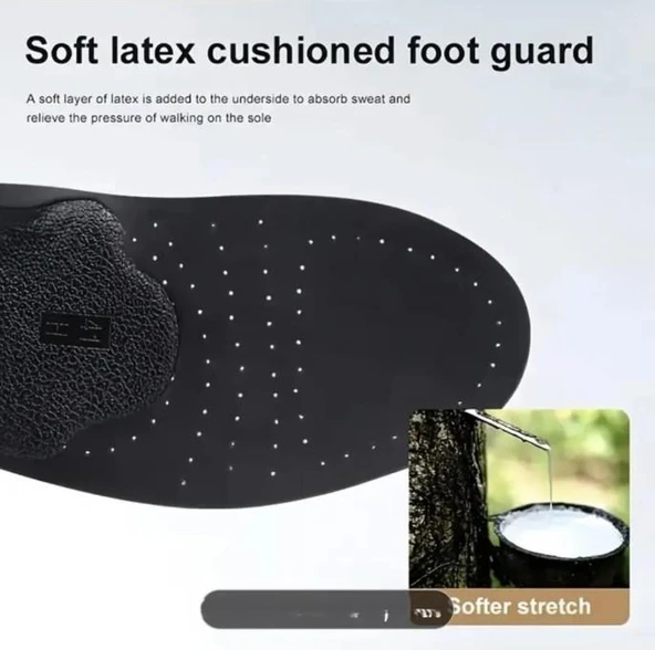 İçe Basma ,Düz Ve Çukur Tabanlar İçin Hakiki Deri Ortopedik Tabanlık- Naturel - 4