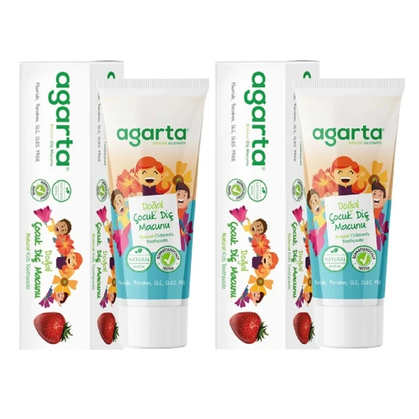Doğal Çocuk Diş Macunu Çilekli 75 Ml 2Adet