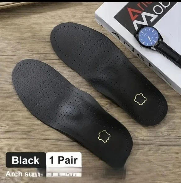 İçe Basma ,Düz Ve Çukur Tabanlar İçin Hakiki Deri Ortopedik Tabanlık- Naturel