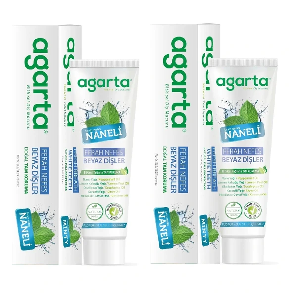 Florürsüz Doğal Naneli Diş Macunu 100 ml/130 Gr 2Adet