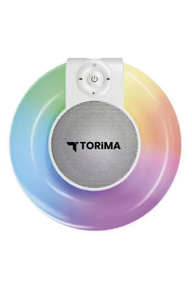 Torima D65 Beyaz RGB Işıklı Kablosuz Bluetooth Hoparlör - Resim 3