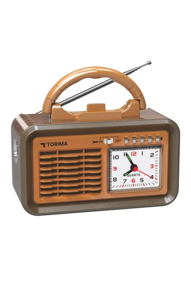 Torima D60 Kahverengi Nostalji Radyo Kablosuz Bluetooth Hoparlör - 2