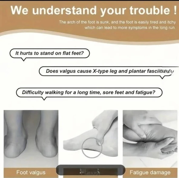 İçe Basma ,Düz Ve Çukur Tabanlar İçin Hakiki Deri Ortopedik Tabanlık- Naturel - 6