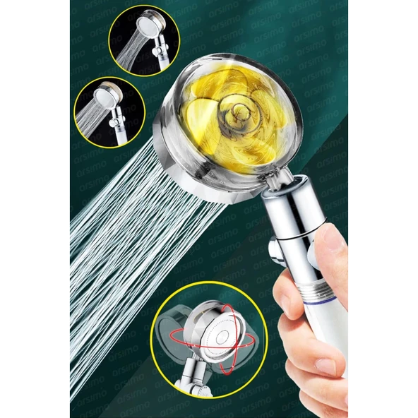 Duş Başlığı Turbo Pervaneli Serinletici Tasarım - 1