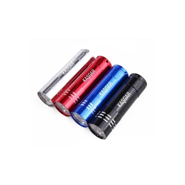 Süper Parlak 9 Ledli Metal Mini El Feneri - 2