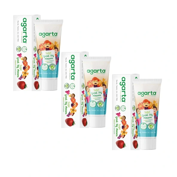 Doğal Çocuk Diş Macunu Çilekli 75 Ml 3Adet