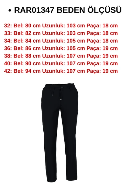 Erkek Jogger Pantolon Bel Bağcıklı Regular RAR01347 - 7