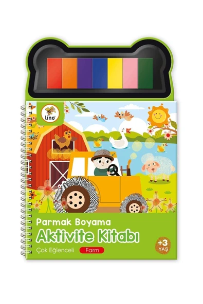 Parmak Boyama Aktivite Kitabı Farm 50 Sayfa Yıkanabilir Mürekkepli