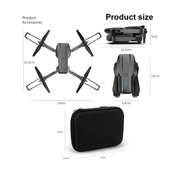 Ozmik C5 KAMERALI DRONE APP KONTROL WİFİ Lİ KATLANABİLİR QUATCOPTER - 5