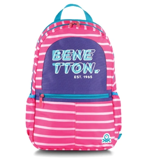 Benetton Sırt Çantası Okul Çantası Pembe Kod:03752 Orijinal ürün görseli