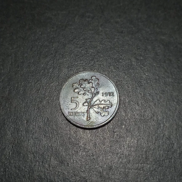 Escoines 39963688b532931f99 1972 5Kuruş ççt Para - Resim 2