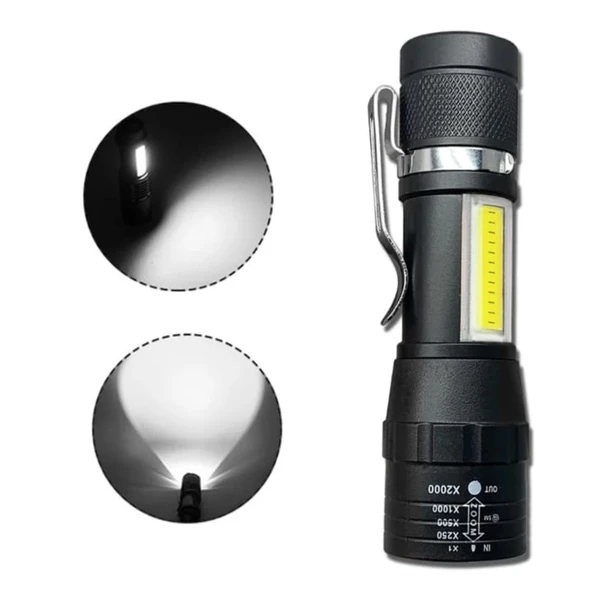Wuben Wb-017 Zoomlu Şarjlı Cob Led Güçlü El Feneri - 1
