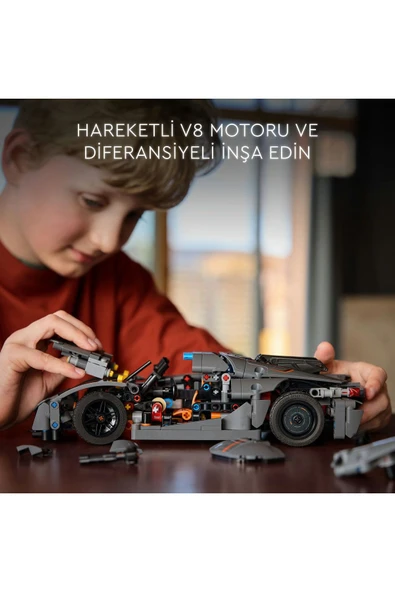 ® Technic Koenigsegg Jesko Absolut Gri Hiper Araba 42173 - 10+ Oyuncak Model Yapım Seti (801 Pr) - 7