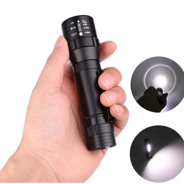 Wuben Wb-017 Zoomlu Şarjlı Cob Led Güçlü El Feneri - 2