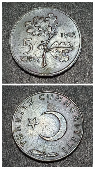 Escoines 39963688b532931f99 1972 5Kuruş ççt Para ürün görseli 1