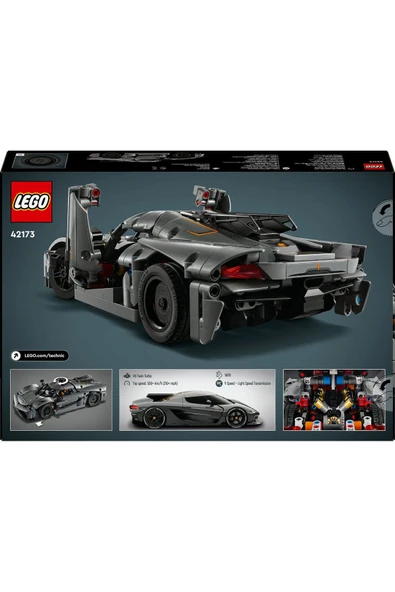® Technic Koenigsegg Jesko Absolut Gri Hiper Araba 42173 - 10+ Oyuncak Model Yapım Seti (801 Pr) - 4