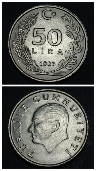 Escoines 39963688b54d01ac80 1987 50Lira çil Para ürün görseli 1