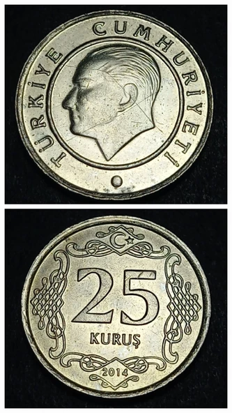 Escoines 39963688b4acf42fa2 2014 25kuruş Para ürün görseli 1