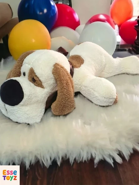 75 Cm Yatan Sevimli Peluş Köpek Yastık & Uyku Arkadaşı & Oyuncak & Hediyelik - 1