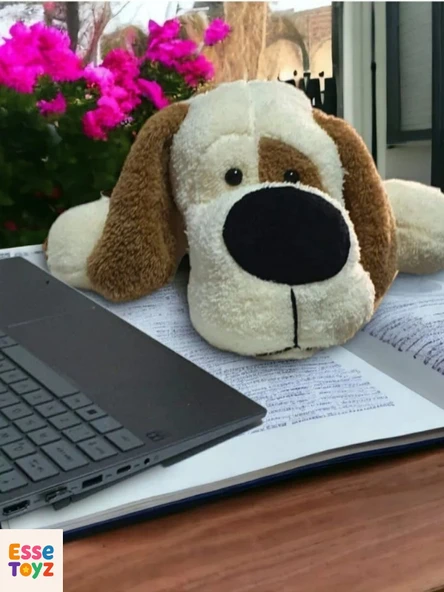 75 Cm Yatan Sevimli Peluş Köpek Yastık & Uyku Arkadaşı & Oyuncak & Hediyelik - 2