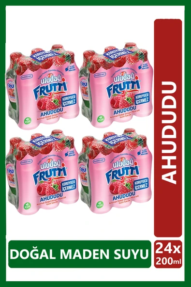 Uludağ Frutti Ahududu Aromalı Maden Suyu 200 ml x 24 adet - 1