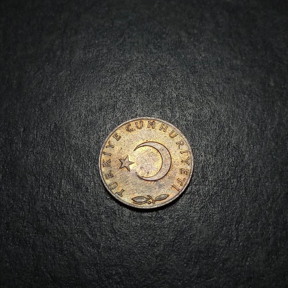 Escoines 399636889871eee4d5 1968 Bakır 5 Kuruş ÇİL Para - Resim 5