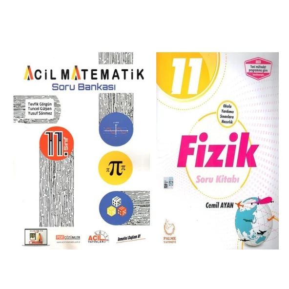 Acil Yayınları 11. Sınıf Acil Matematik ve Palme Fizik Soru Bankası Seti 2 Kitap ürün görseli 1