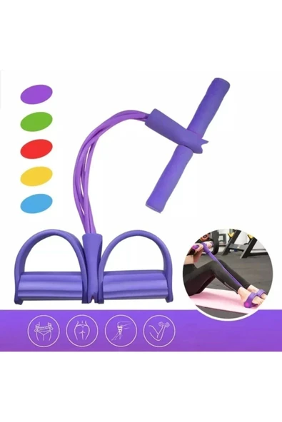 Body Trimmer Mekik Çekme Aleti - Evde Lastikli Egzersiz ve Karın Kası Geliştirici Spor Lastiği - 4