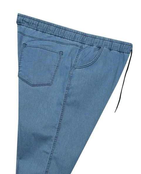 Erkek Büyük Beden 100 Kilo-180 Kilo Arası İçin Uygun Likralı Jogger Kot Pantolon - 7