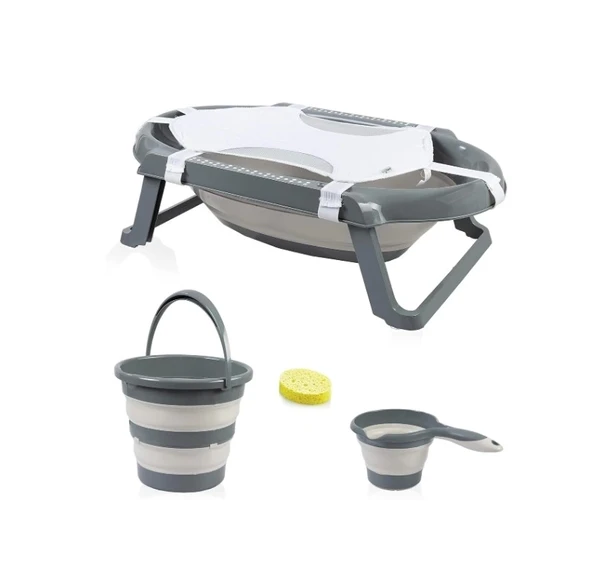 Babyjem Katlanır Banyo 5'li Küvet Seti 596 Antrasit ürün görseli 1