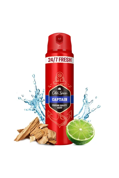 Old Spıce Captaın Erkek Sprey Deodorantı 150 ml - Resim 2