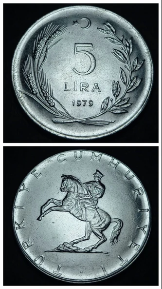 Escoines 39963688983e5025c3 1979 Akmonital 5 Lira PROOF Para ürün görseli 1