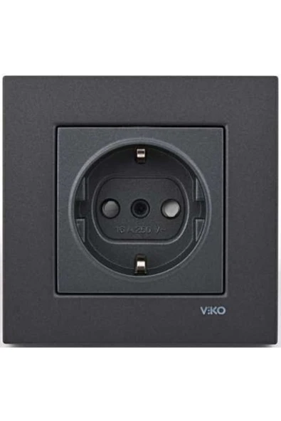 Viko Novella Füme Renkli Topraklı Priz Çerçeve ürün görseli 1