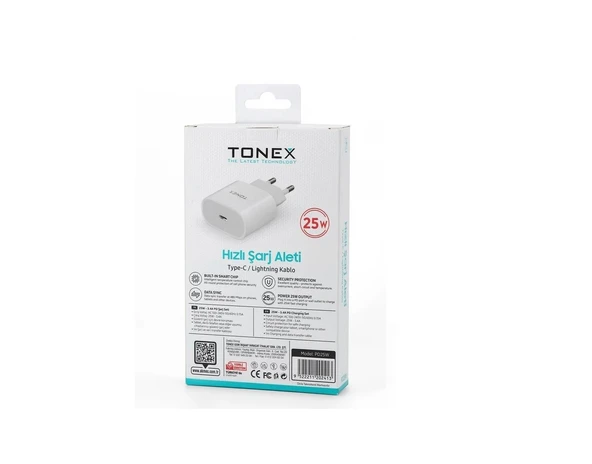 Tonex PD25W Type-c To Lightning 25W 3.4A Yeni Nesil Şarj Seti - 20 Adet - 2