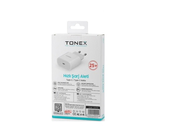 Tonex İOS25W Type-c To Type-c 25W  Yeni Nesil Şarj Cihazı - 2