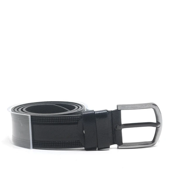 Siyah Hakiki Deri 4 cm Klasik Erkek Kemer - 2