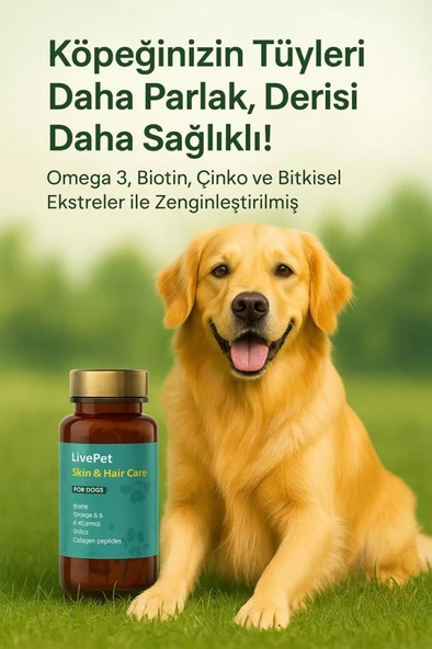 Livepet Köpekler İçin Sağlıklı Deri ve Tüy Tableti - 2