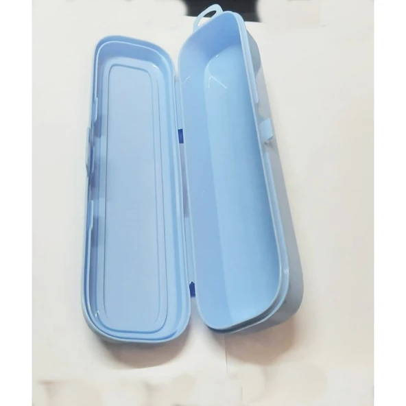 Turkuaz Multi Renkli Kapaklı Kalemlik Kutusu -Çanta İçi Saklama - Diş Fırçası - Makyaj Fırçası Kutu - 3