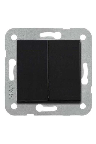 Viko Artline Novella/Trenda Siyah Ikili Anahtar Komütatör - Çerçevesiz ürün görseli 1