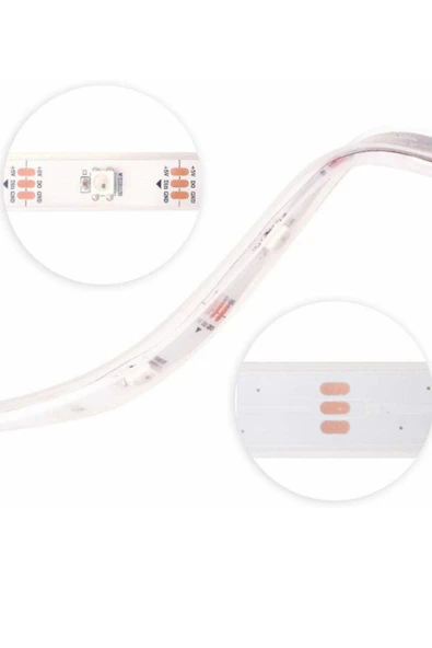 Fapatech Ws2812b Adreslenebilir Rgb Şerit Led - Silikon Korumalı (su Geçirmez) - 1m - 1