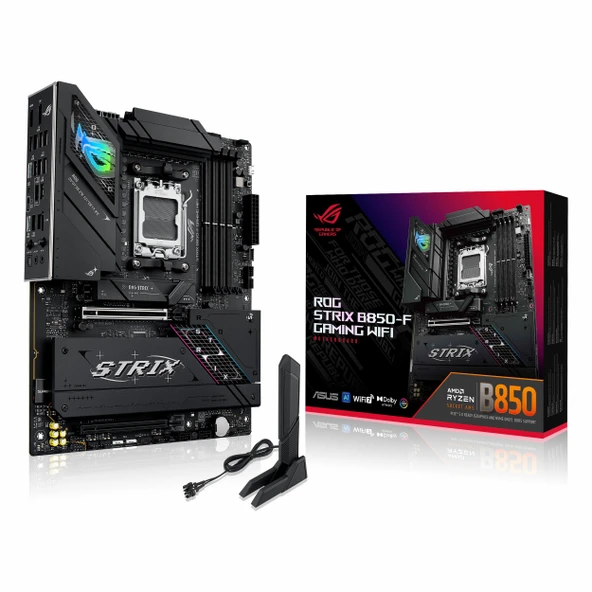 Asus ROG Strix B850-F Gaming WiFi DDR5 (8000MHz)OC M.2 HDMI/DP/USB-C PCIe 5.0 AM5 ATX Anakart ürün görseli 1