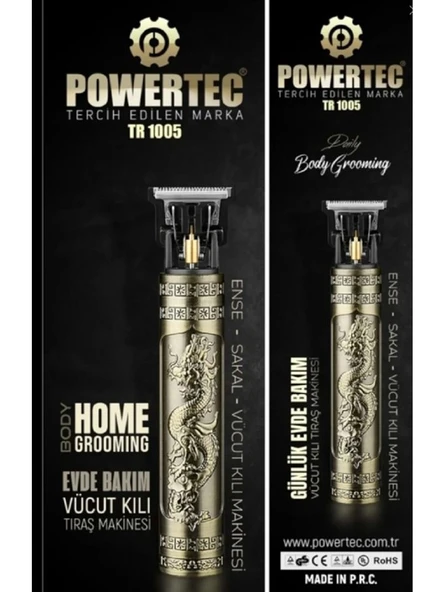 Powertec TR-1005 Lazer-Epilasyon Öncesi Tüm Vücut - Sakal , Ense Tıraş Makinesi